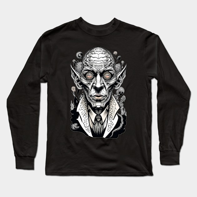 Nosferatu Long Sleeve T-Shirt by aknuckle